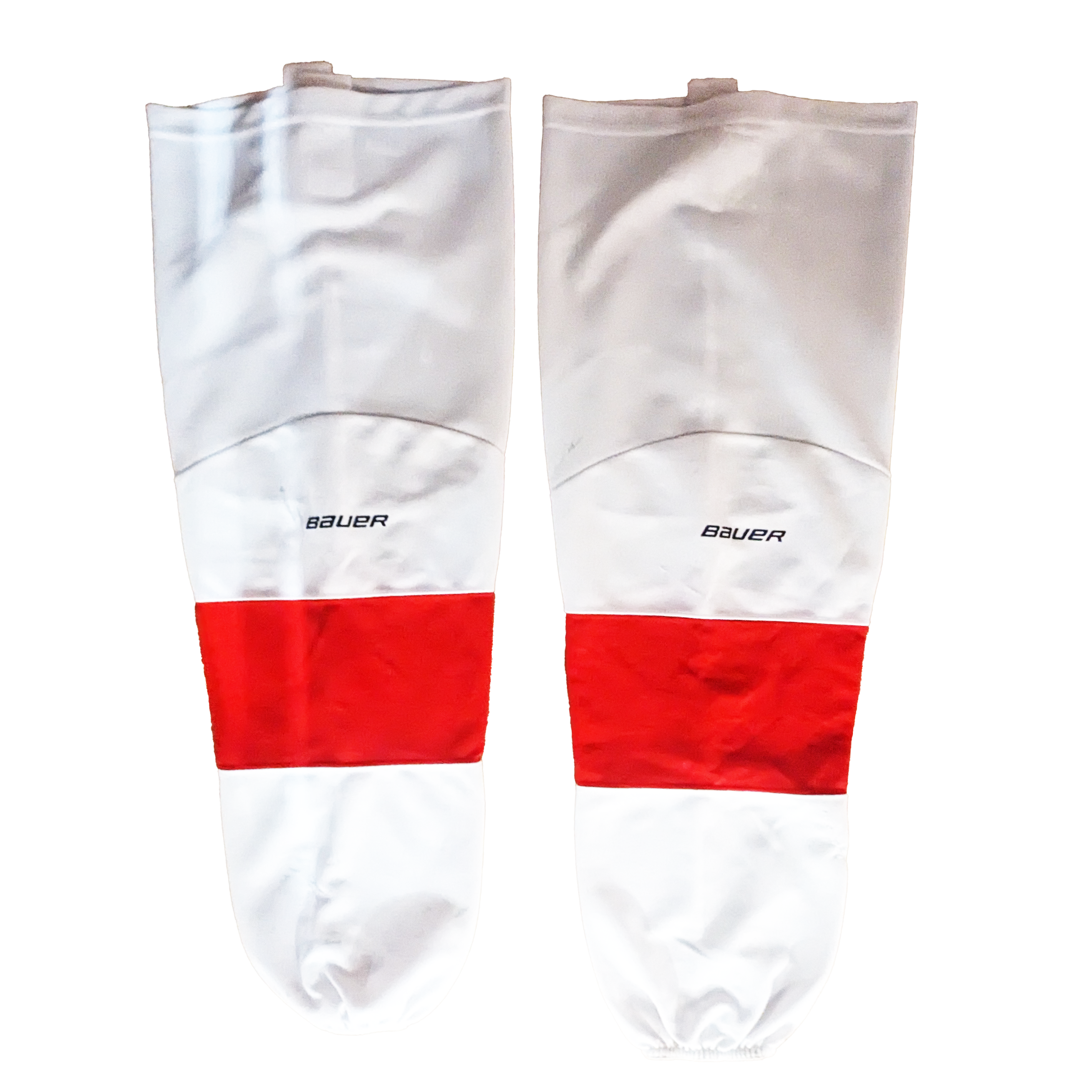 NCAA - Chaussettes de hockey Bauer - (Rouge/Blanc)